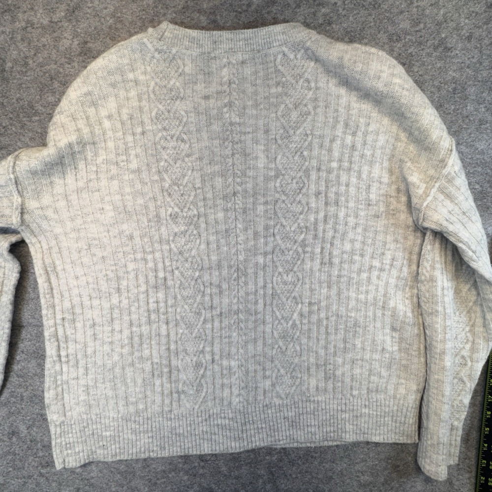 Legendary Outfitters Womens Garnet Heather Gray, Size XL Cozy Cable Knit Sweater - Picture 8 of 9